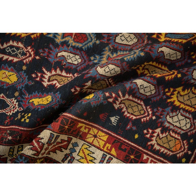 Antique Caucasian Rug - 3'9" x 4'10" For Sale - Image 10 of 11