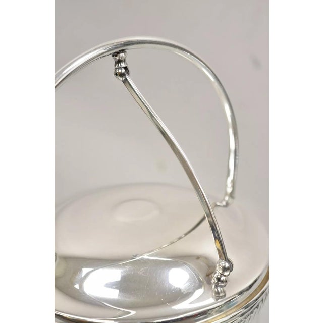 Vintage Victorian Style Reticulated Handle Silver Plated Ice Bucket by Bristol For Sale In Philadelphia - Image 6 of 11