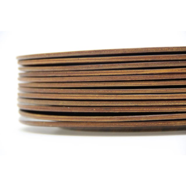 Plates in Rosewood, 1950s, Set of 12 For Sale - Image 9 of 11