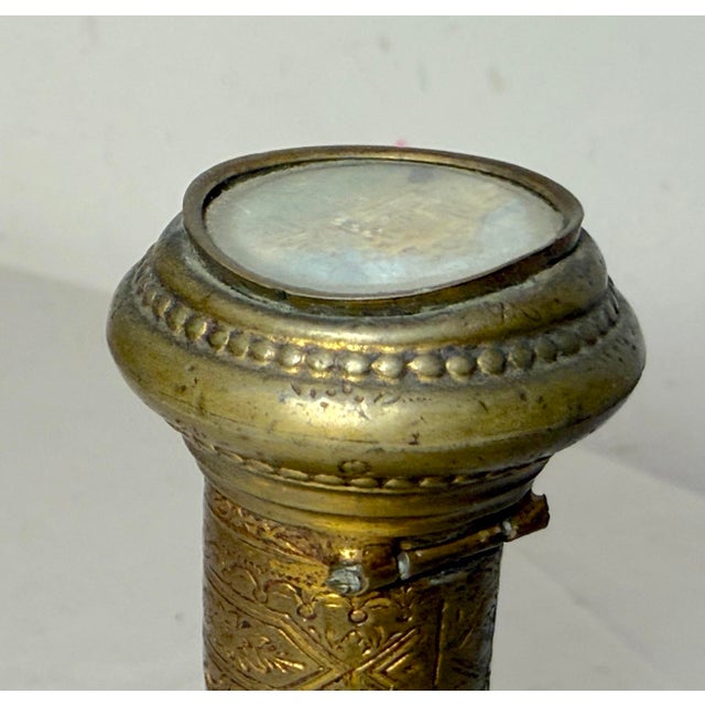 Antique 19c French Palais Royal Ormolu Bronze Opaline Glass Scent Perfume Bottle For Sale - Image 13 of 13