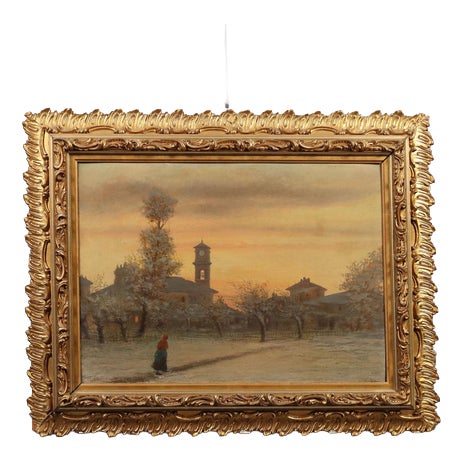 Ugo Gheduzzi, Rustic Landscape, Oil on Board For Sale