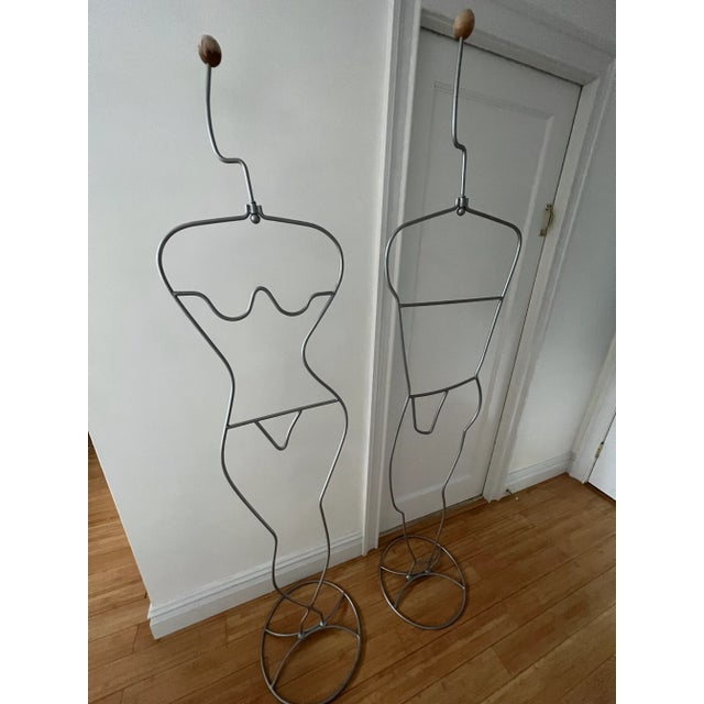Contemporary 1990s Ikea Man and Woman Coat Racks - a Pair For Sale - Image 3 of 10