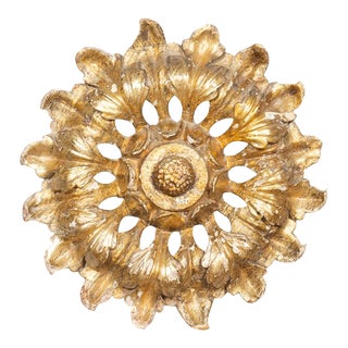 Swedish Neoclassical Giltwood Ceiling Roundel For Sale