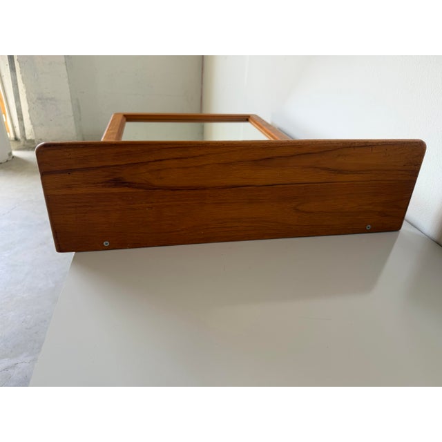 Mid-Century Danish Modern Teak Wall Mirror With Built-in Shelf by Fakse, Denmark For Sale - Image 13 of 13