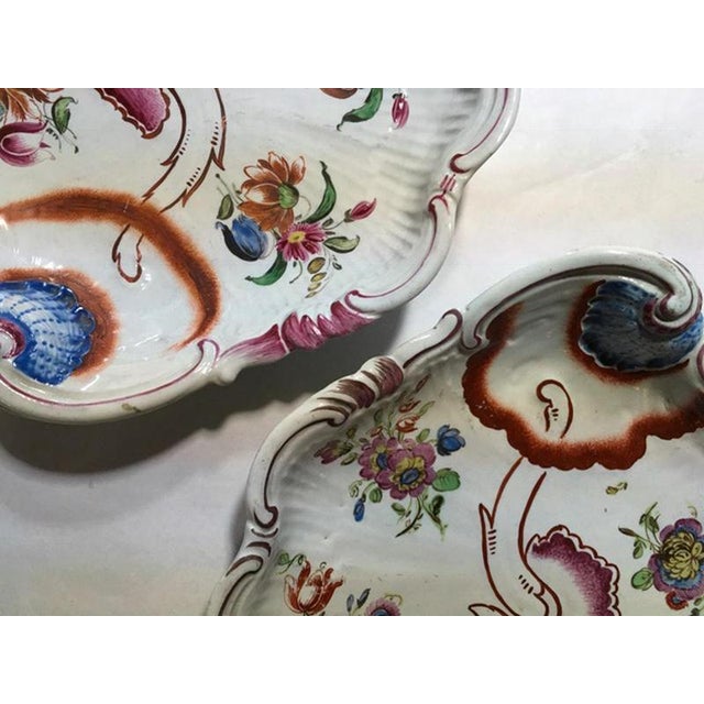 Porcelain Bowls with Pink Tulip Decor by Richard Ginori, Italy, 1750s, Set of 2 For Sale - Image 15 of 18