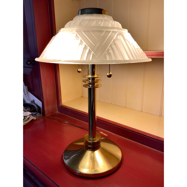 Vintage French Art Deco Table Lamp For Sale - Image 10 of 12