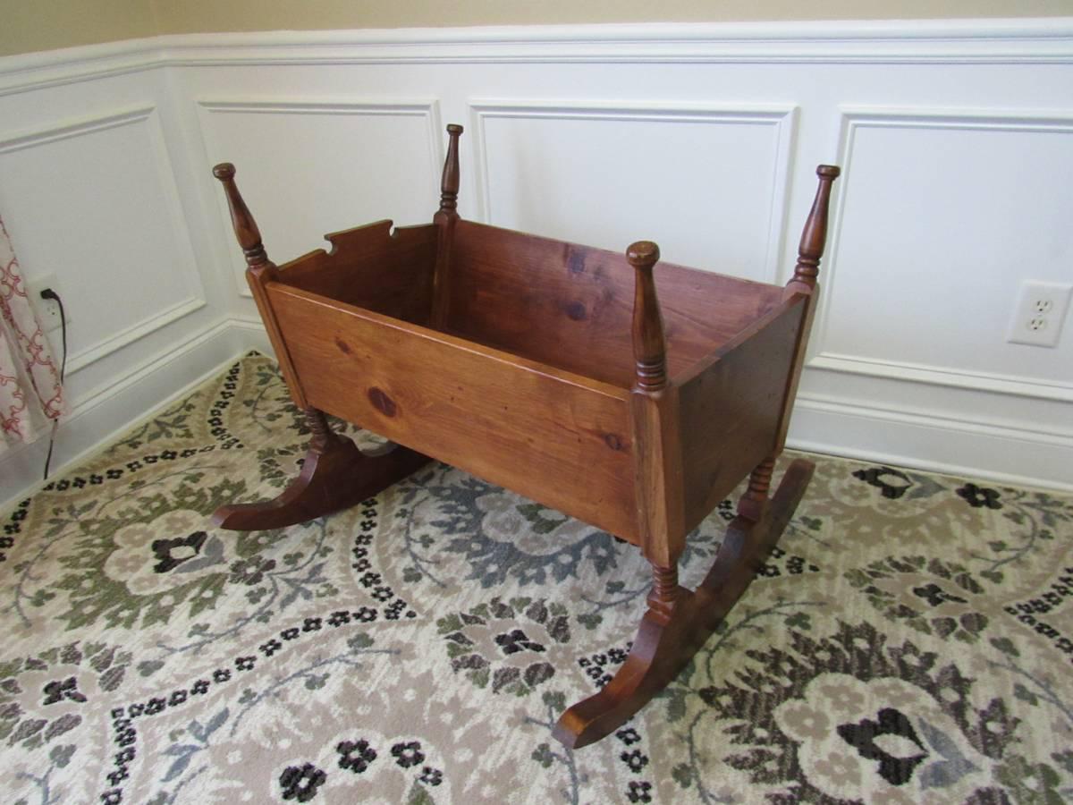 antique rocking crib