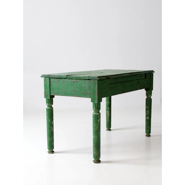 Antique Painted Wood Side Table For Sale - Image 9 of 13
