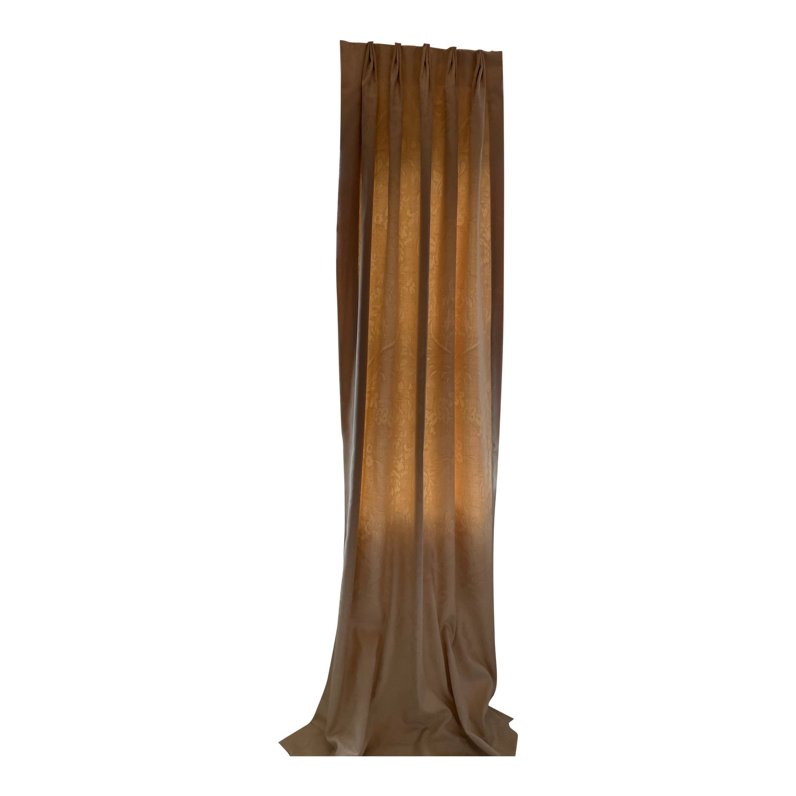 Set of 4 Taupe Wool Challis Drapery Panels | Chairish