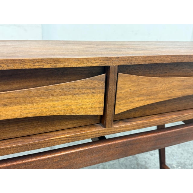 Brown West Coast Modern Handcrafted Entry Way Console For Sale - Image 8 of 12