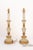 1940s Large Italian Gilt & Hand-Painted Candlestick Lamps For Sale - Image 10 of 12