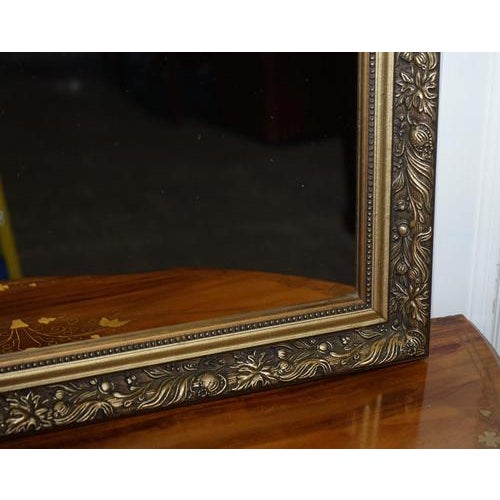 Glass Vintage Gold Ornate Bevelled Wall Mirror For Sale - Image 7 of 10