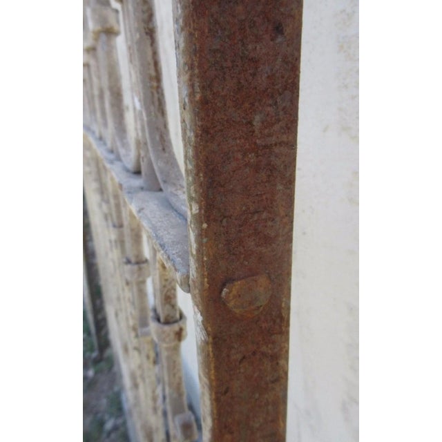 1900 - 1909 Antique Victorian Iron Gate Window Garden Fence Architectural Salvage Door #370 For Sale - Image 5 of 7