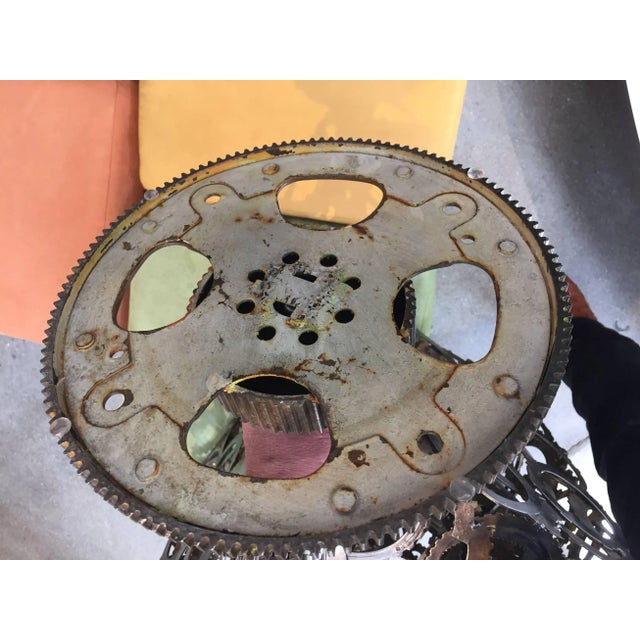 Paint Abstract Artist Made Rotating Gear Cube For Sale - Image 7 of 8