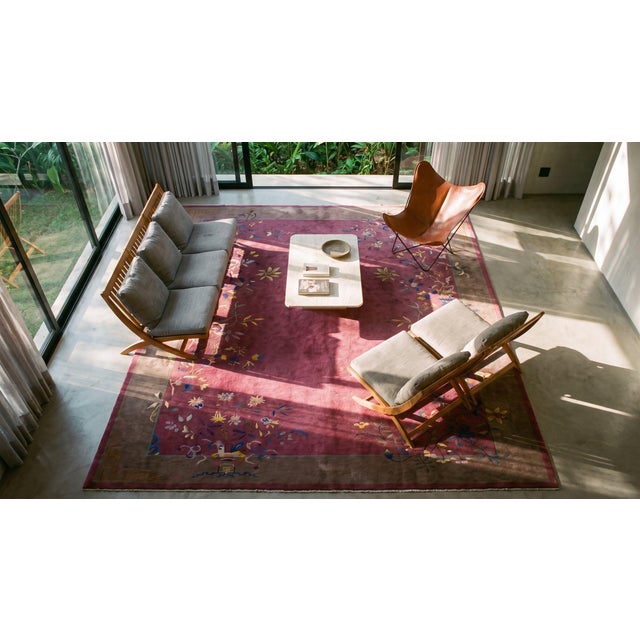 1920s Chinese Art Deco Carpet ( 9' x 11'10'' - 275 x 360 ) For Sale - Image 13 of 13
