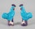 Turquoise Chinese Export Porcelain Turquoise and Purple Roosters, a Pair For Sale - Image 8 of 8