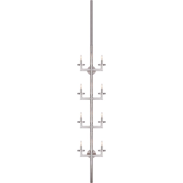 Kelly Wearstler for Visual Comfort Signature Liaison Statement Sconce in Polished Nickel For Sale