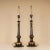 Wood Vintage English Table Lamps Gold Ebonised Black Column Lamps - A Pair For Sale - Image 7 of 9