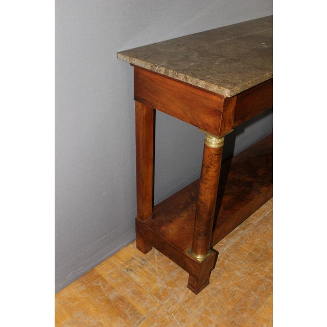 Wood Empire Style Walnut Console Table, 1800s For Sale - Image 7 of 11