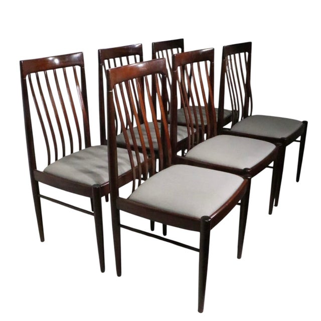 Mid 20th Century Set of Six Mid Century Danish Modern Dining Chairs by H. W. Klein for Bramin Mobler For Sale - Image 5 of 17