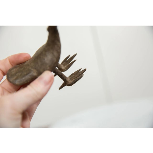 Vintage African Bronze Flat Billed Bird For Sale In New York - Image 6 of 8