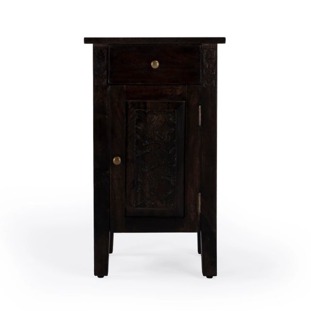 Switra 1 Door 1 Drawer Accent Table, Dark Brown For Sale In Chicago - Image 6 of 10
