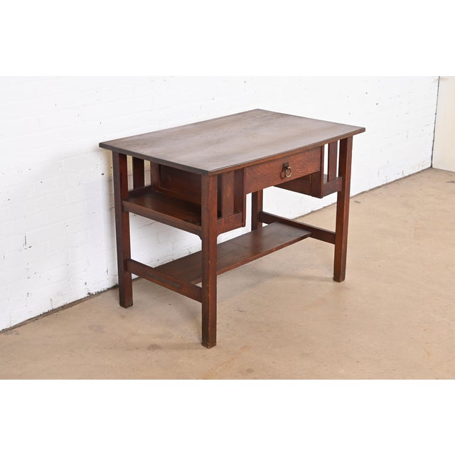 Antique Stickley Brothers Mission Oak Arts & Crafts Desk or Library