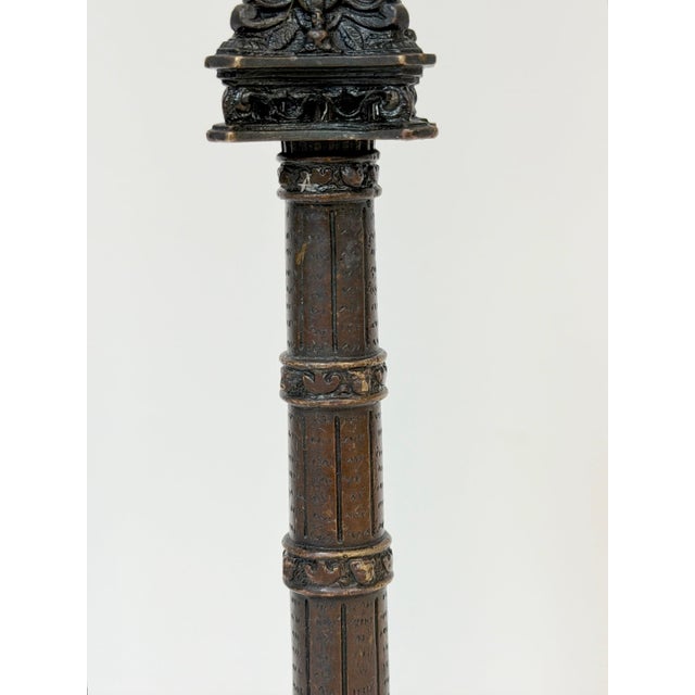 Ferdinand Barbedienne French Grand Tour Bronze Paschal Column, circa 1870 For Sale - Image 13 of 18