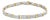 14k Two-Tone 2.00 Cttw Round-Cut and Baguette-Cut Diamond Bar Link 7" Bracelet (I-J Color, SI2-I1 Clarity) For Sale