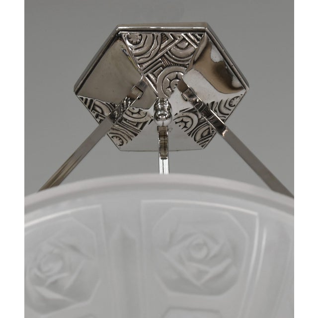 French Art Deco Pendant Light by Sevb & Gillen 1930 France - 2 Available For Sale - Image 6 of 11
