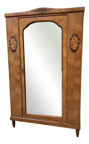 Antique Wardrobe with Mirror, 1910