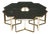 Forma Nero DG-68200 Kravet Tables in Marquina Stone and Satin Brass from Donghia, Set of 6 For Sale