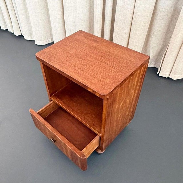 Wood Mid-Century Art Deco Satinwood End Table Nightstand For Sale - Image 7 of 7