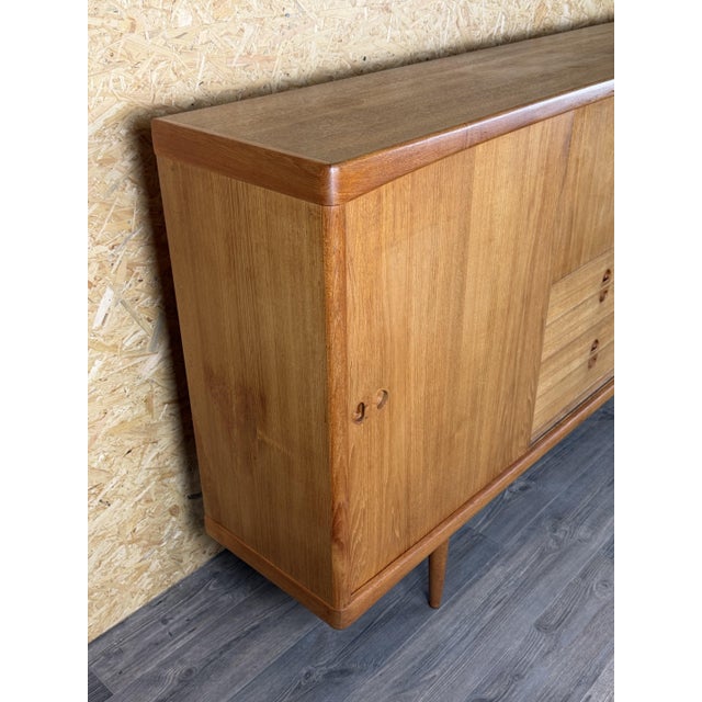 Wood Danish Modern Teak Highboard by H.W. Klein for Bramin For Sale - Image 7 of 18