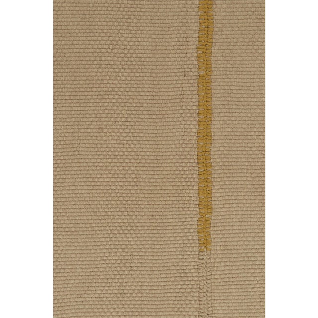 Rug & Kilim’s Contemporary Kilim in Beige-Brown Panels With Ochre Accents For Sale In New York - Image 6 of 8
