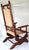 Wood Antique Upholstered Oak Platform Rocker / Spring Rocker ~ Circa 1915 For Sale - Image 7 of 12