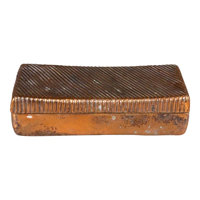 Mid-Century Ben Seibel for JenFred Ware Copper Trinket Box C.1960 For Sale