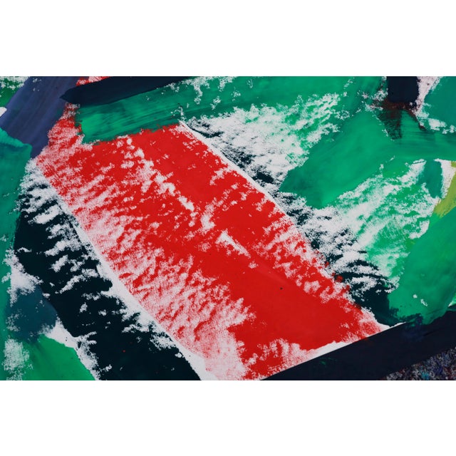 "Mirrored Palms" Large Abstract Acrylic Painting by Simon Findlay For Sale - Image 16 of 18