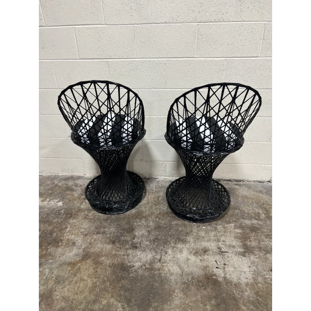 Russell Woodard Russell Woodard Style Fiberglass Counter Stools - a Pair For Sale - Image 4 of 7