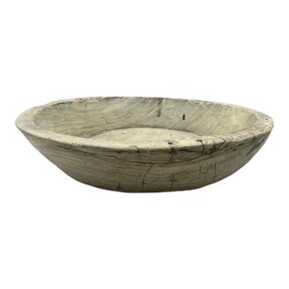 Vintage Wooden Parat Bowl - Small For Sale