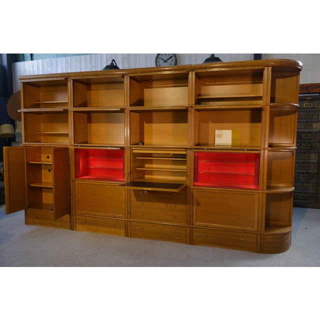 Modular Cabinet in Light Oak by Pierre Cruege for Martin Dupuis, 1960s For Sale - Image 13 of 18