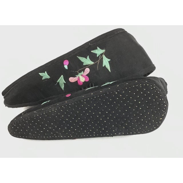 Antique Silk Chinese Bounding Shoes For Sale - Image 10 of 12