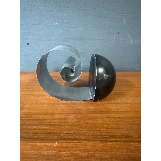 1940s Art Deco Chrome Bookend by Reverse Rome n.y For Sale In New York - Image 6 of 6