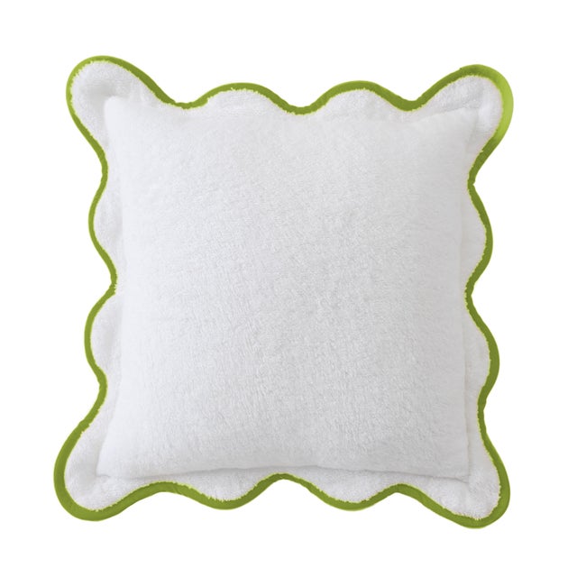 Textile Chairish x Kassatex - Scallop Lounge Chair 20" Pillow, Lime Green For Sale - Image 7 of 7