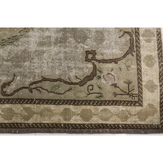 Oushak Vintage Floor Carpet For Sale - Image 6 of 9