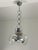 Glass and Steel 3-Light Pendant, Italy, 1970s For Sale - Image 6 of 8