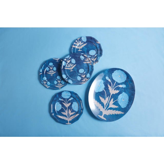 2020s Poppy Blue Side Plates, Set of 4 For Sale - Image 5 of 5