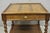 Mid 20th Century Vintage Baker Barley Twist Oak & Burlwood Parquetry Inlay Square Lamp Side Table For Sale - Image 5 of 14