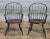 Store Item: Pair of Adriance Heritage Sack Back Windsor Arm Chairs Bench Made Black Finish Description: Each Chair has a...