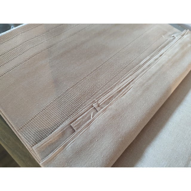 Vintage Chalet Tablecloth With 8 Matching Napkins in Taupe For Sale In San Diego - Image 6 of 9